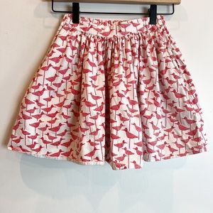KATE SPADE Girls New York Red Birdie Circle Skirt 122/7Y Pocket